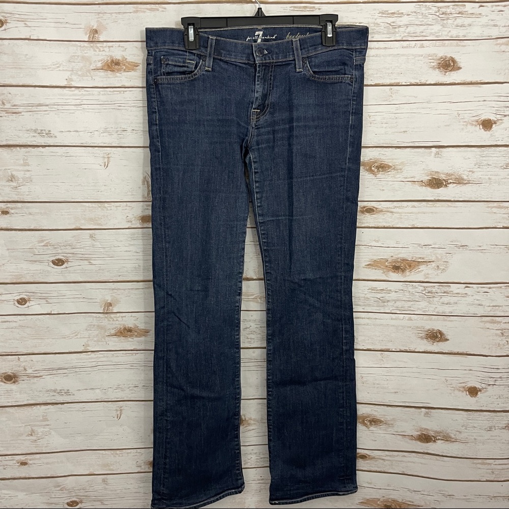 7 for all Mankind Dark Wash Bootcut Denim Jeans